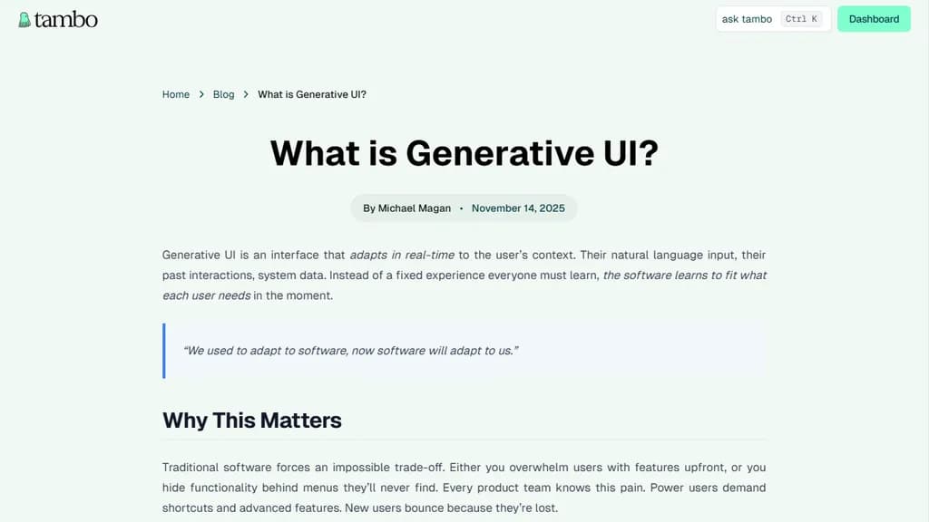 What Is Generative UI?