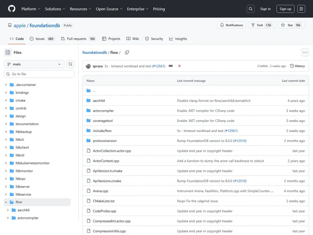 Flow: Actor-based language for C++, used by FoundationDB