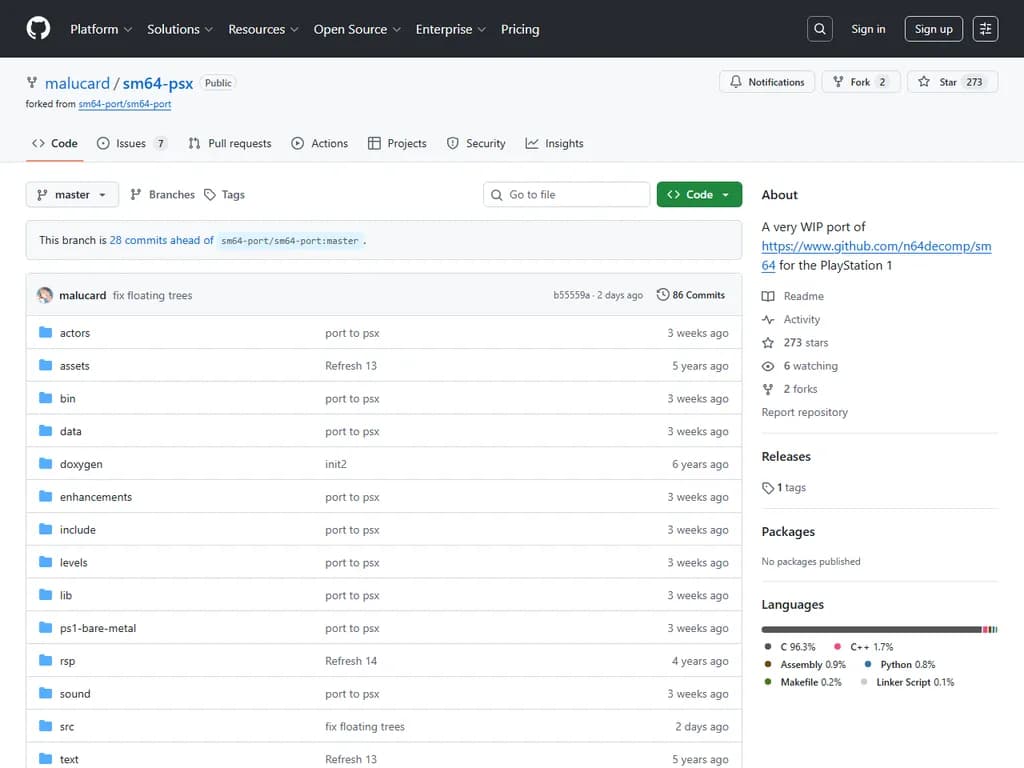 Super Mario 64 for the PS1