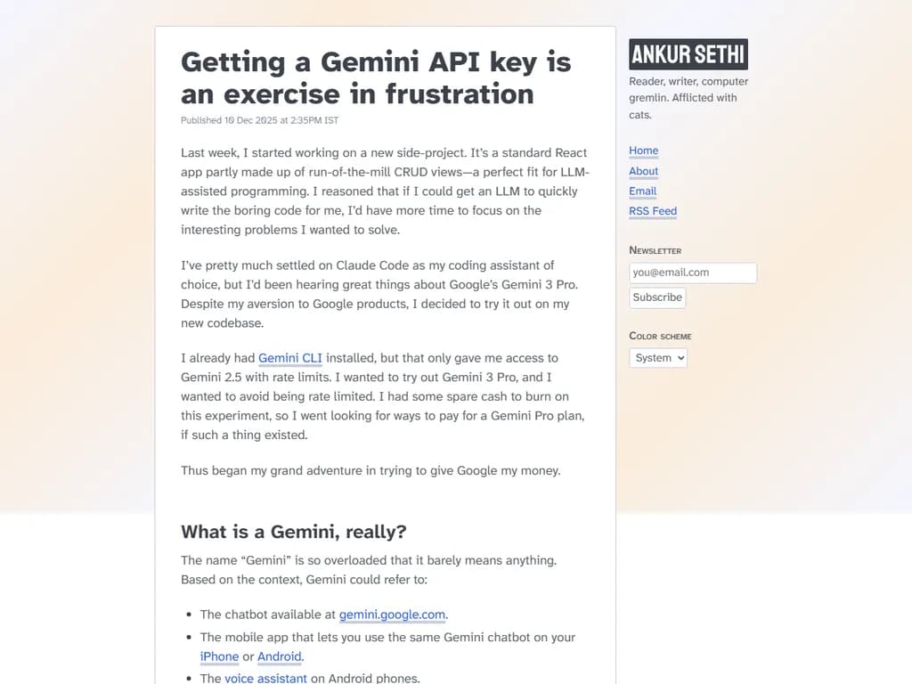 Getting a Gemini API key is an exercise in frustration