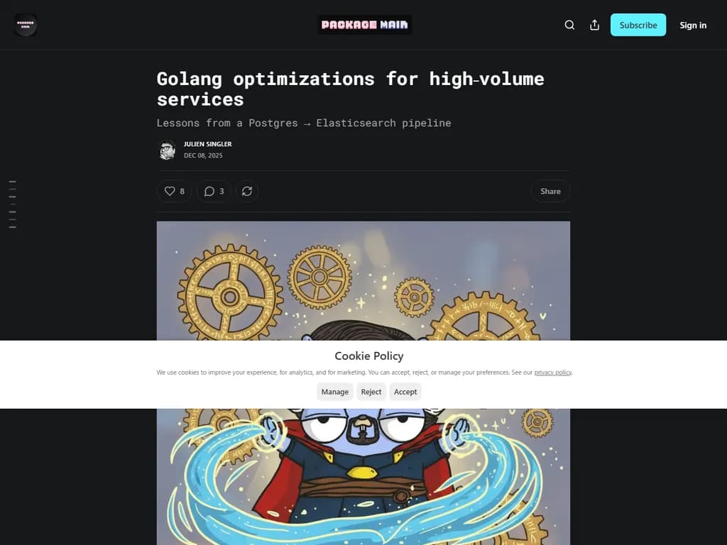 Golang optimizations for high‑volume services