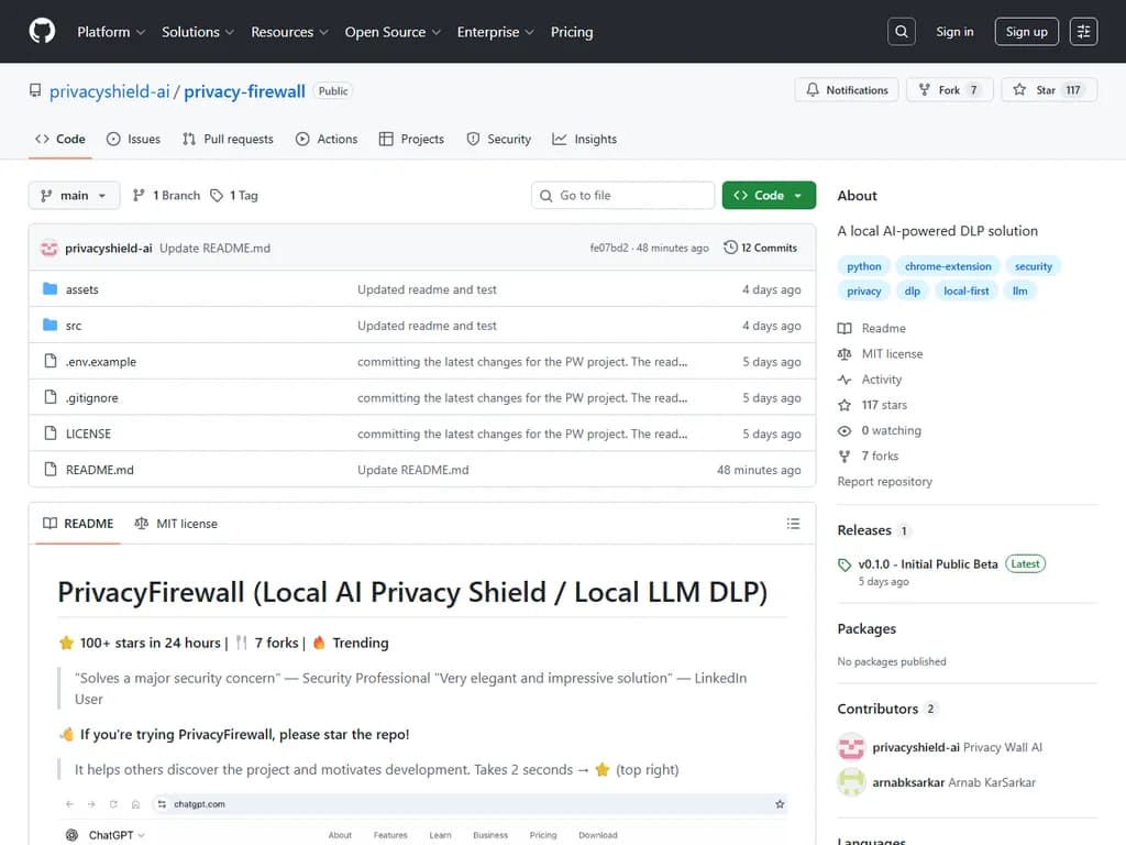 Show HN: Local Privacy Firewall-blocks PII and secrets before ChatGPT sees them