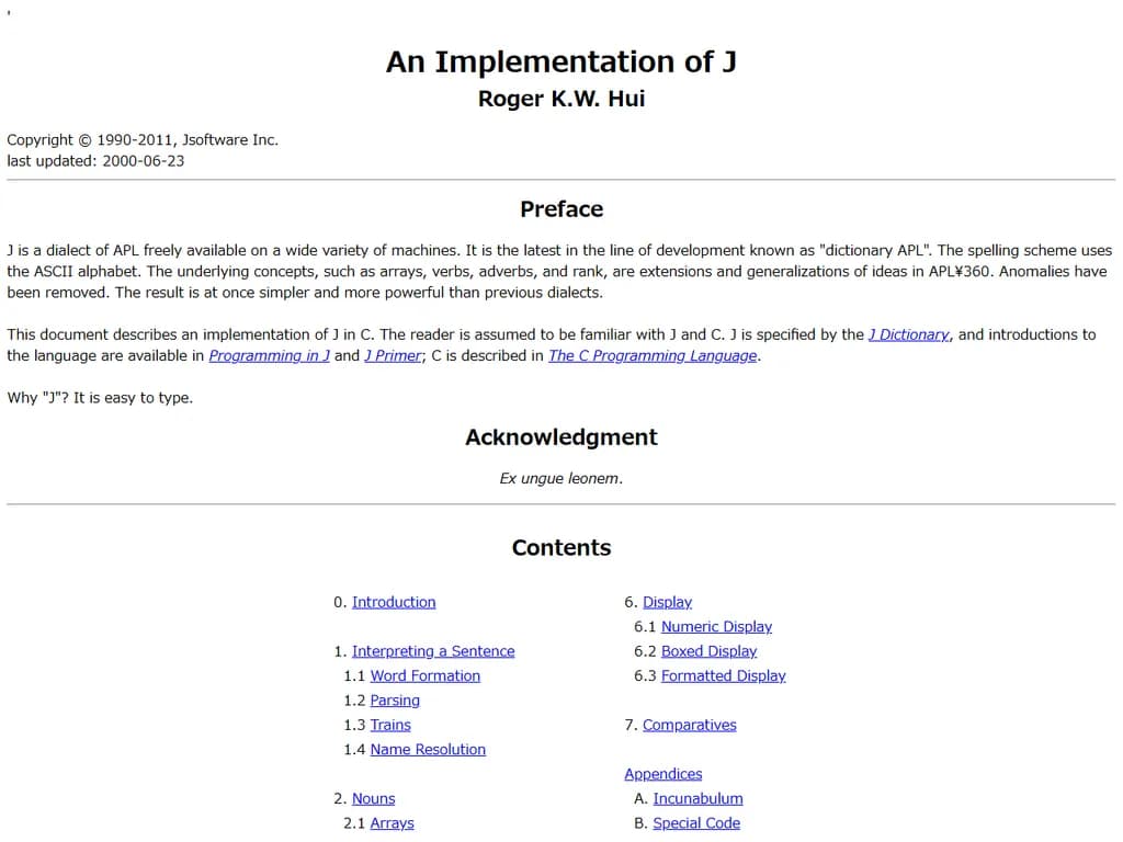 An Implementation of J