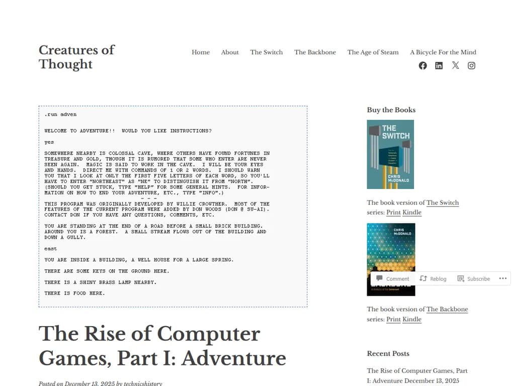 The Rise of Computer Games, Part I: Adventure