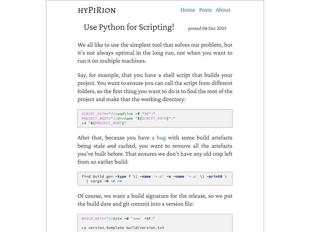 Using Python for Scripting