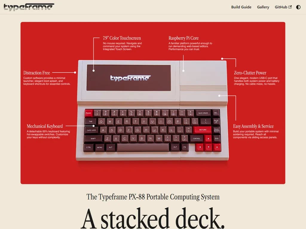 The Typeframe PX-88 Portable Computing System