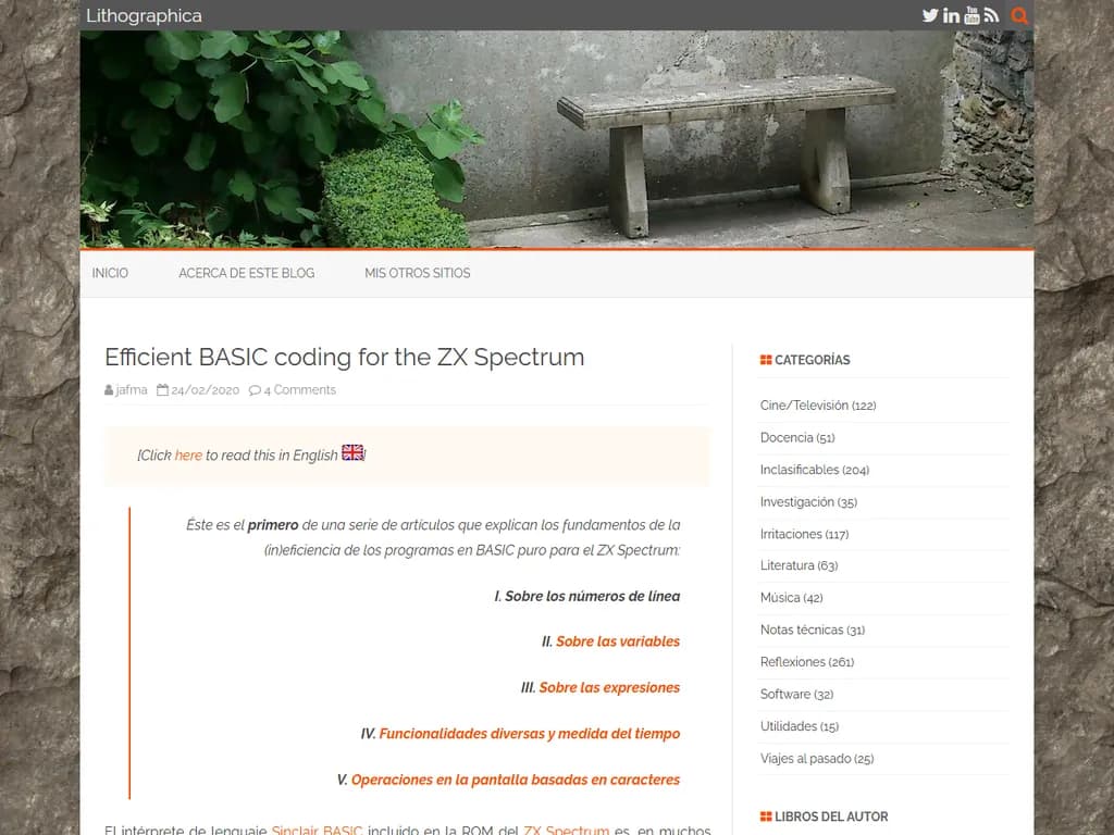 Efficient Basic Coding for the ZX Spectrum (2020)