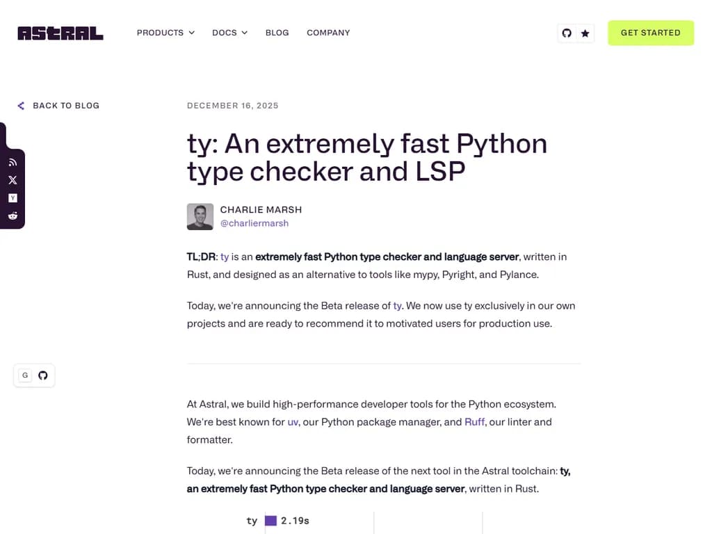 Ty: A fast Python type checker and LSP