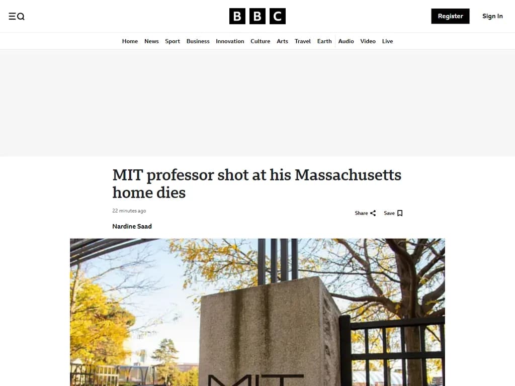 MIT professor shot at his Massachusetts home dies