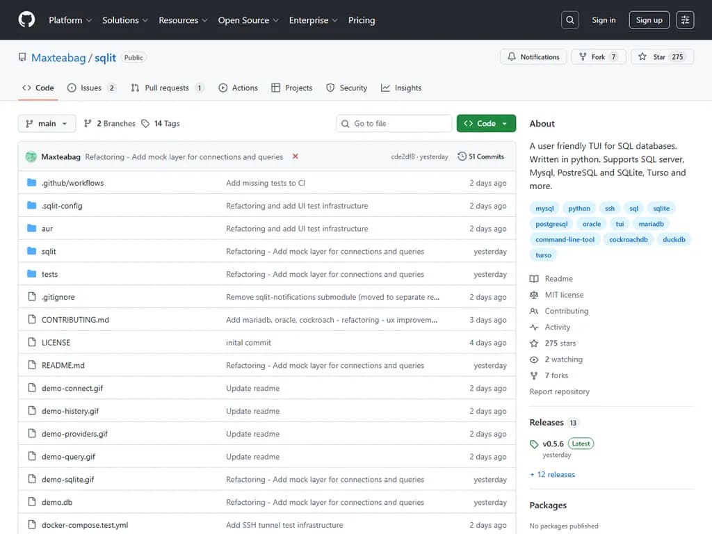 Show HN: Sqlit – A lazygit-style TUI for SQL databases