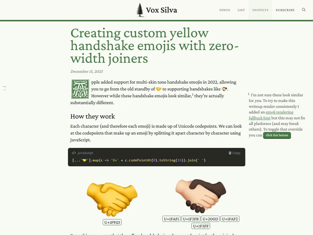 Creating custom yellow handshake emojis with zero-width joiners