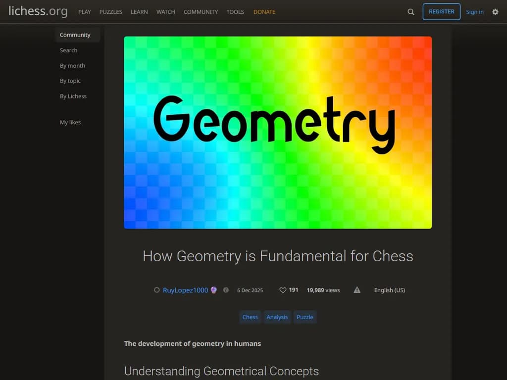 How geometry is fundamental for chess