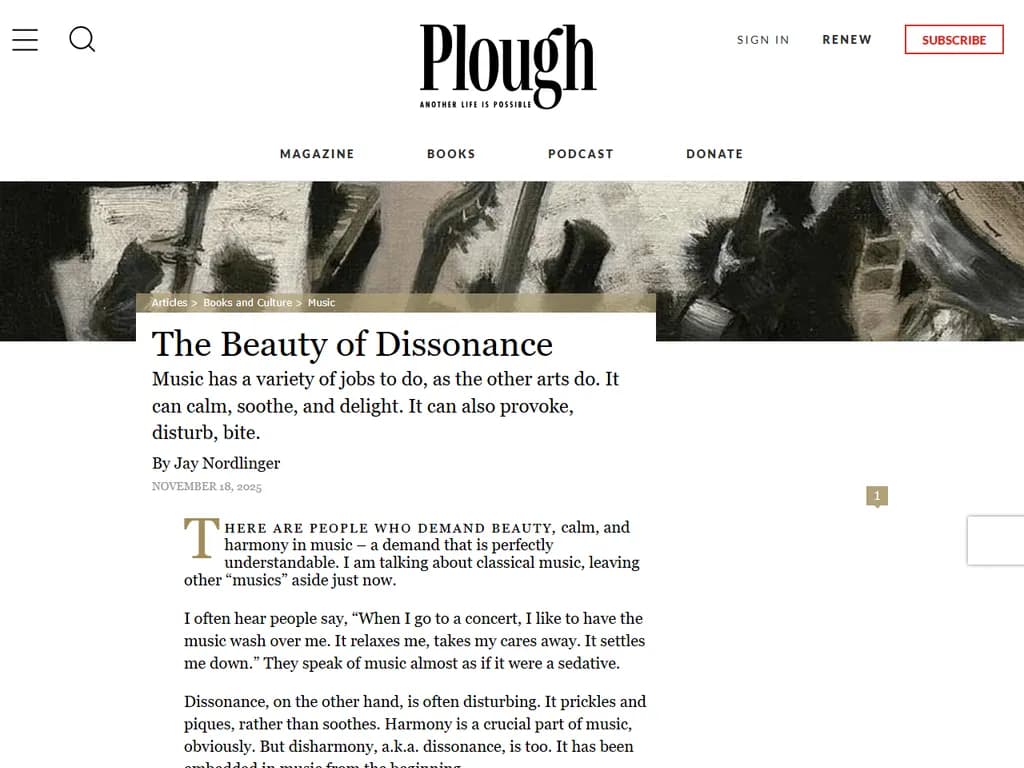 The Beauty of Dissonance