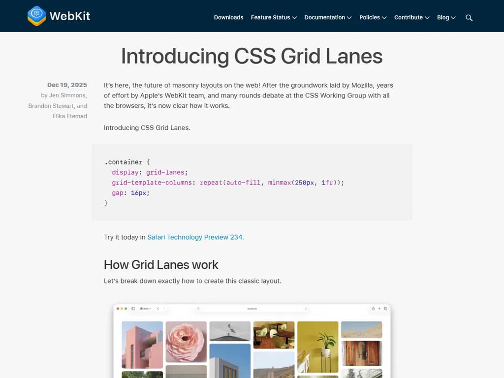 CSS Grid Lanes