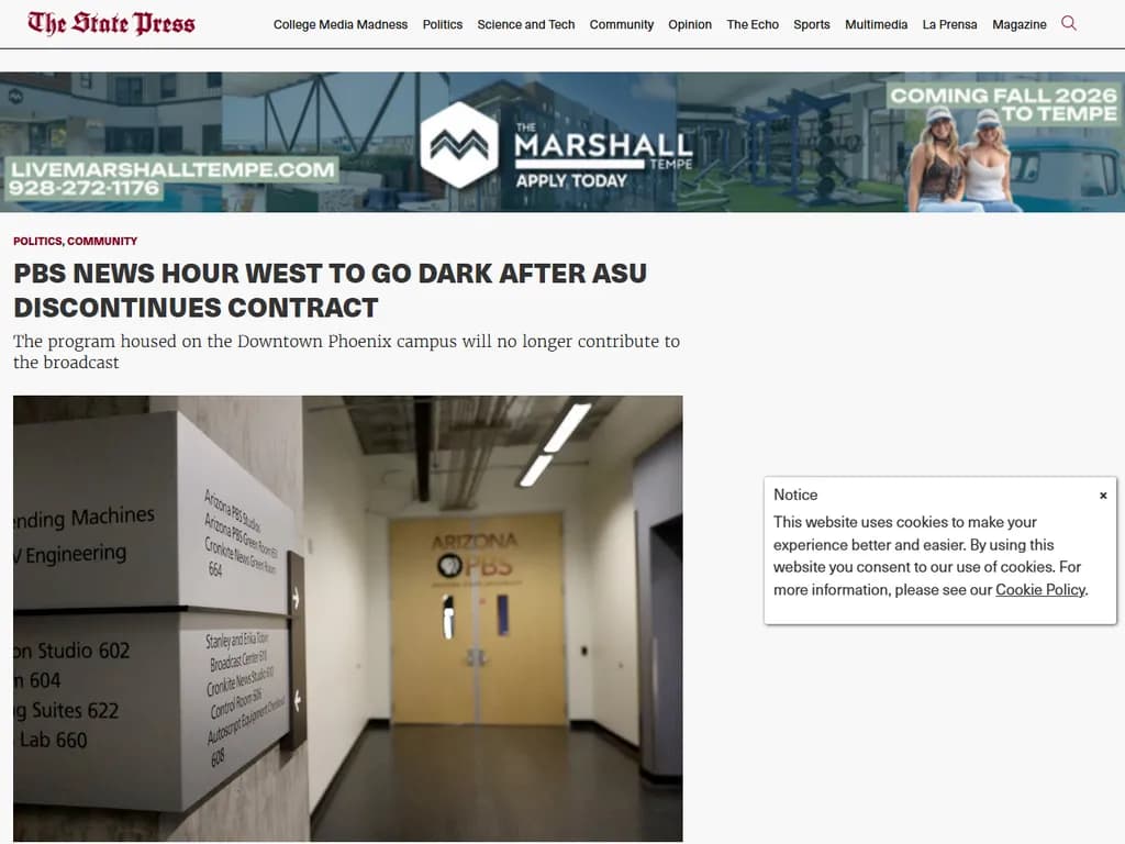 PBS News Hour West to go dark after ASU discontinues contract