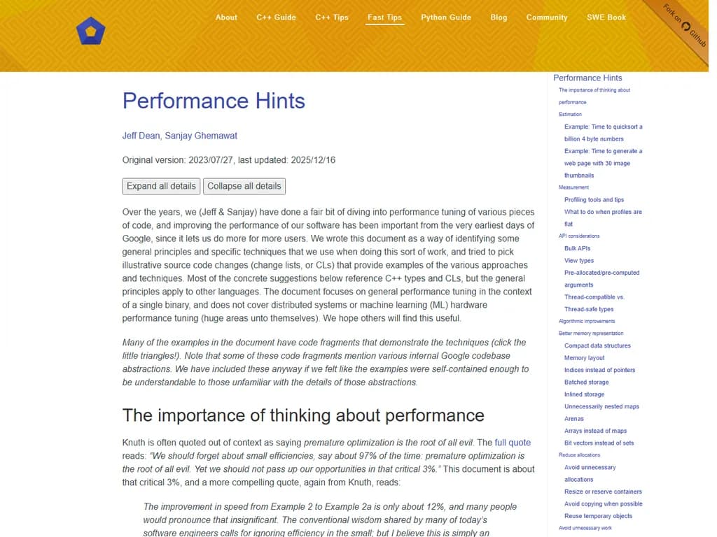 Performance Hints (2023)