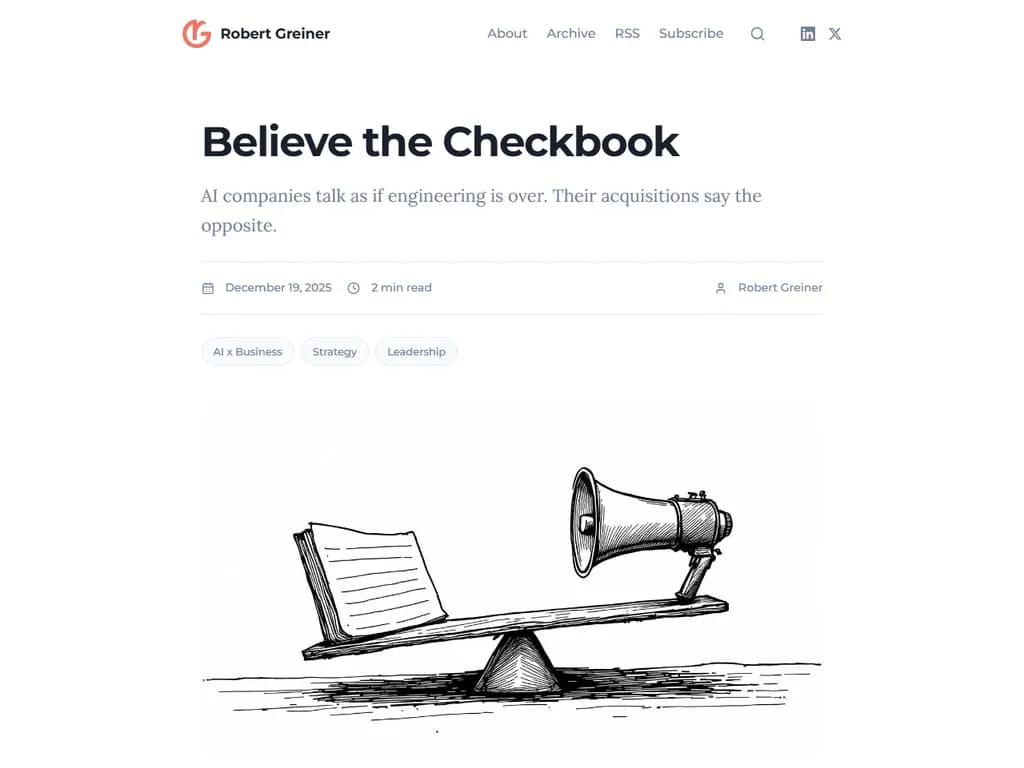 Believe the Checkbook