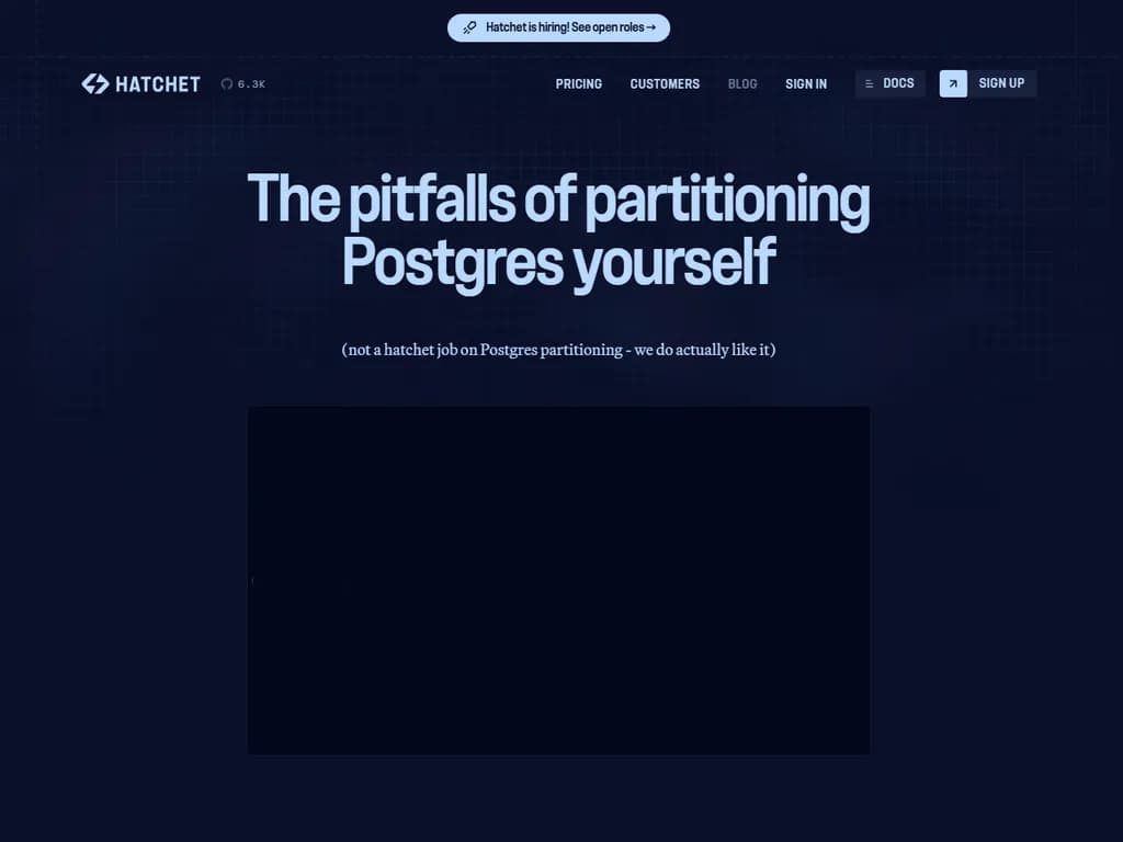 The pitfalls of partitioning Postgres yourself