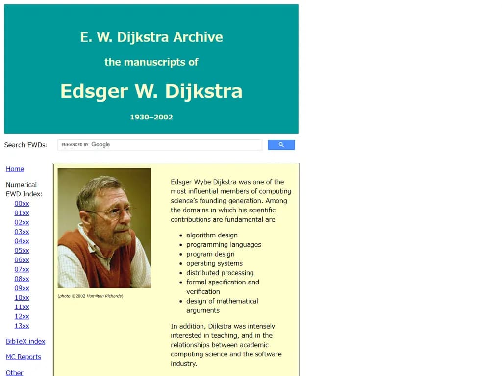 E.W. ディクストラ アーカイブ