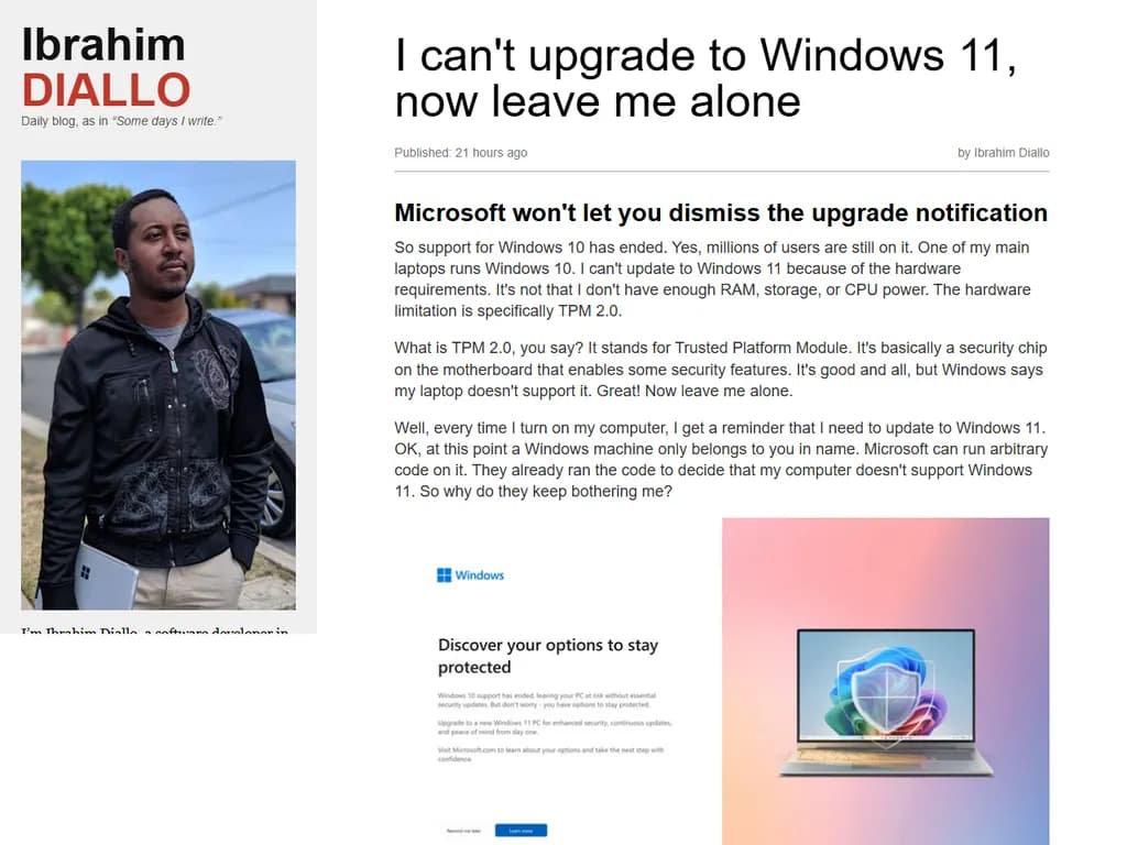 Windows 11へのアップグレードができません。どうかお手数をお掛けしないよう、お見送りいただけますでしょうか。