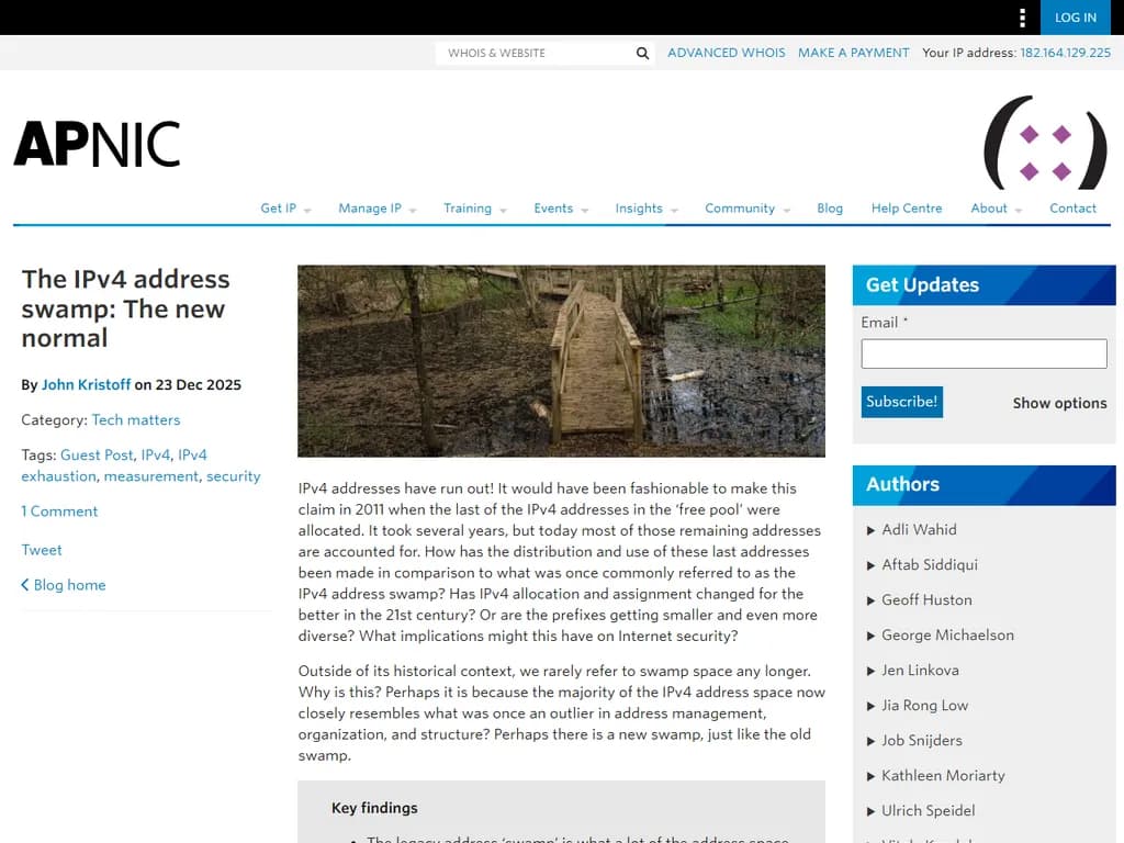 **IPv4アドレススワーム：新たな常態**