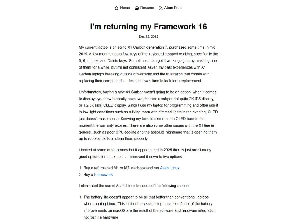 お客様がFramework 16の返品をご検討されているとのこと、誠に残念に存じます。返品手続きや発送方法など、ご不明点やご要望がございましたら、お気軽にお知らせくださいませ。どんなご質問にも丁寧に対応させていただきます。