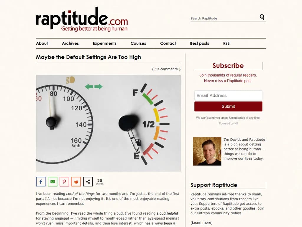 おそらく、デフォルト設定が高すぎる可能性があります。