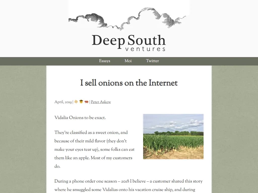 私は2019 年からインターネット上で玉ねぎを販売しております。