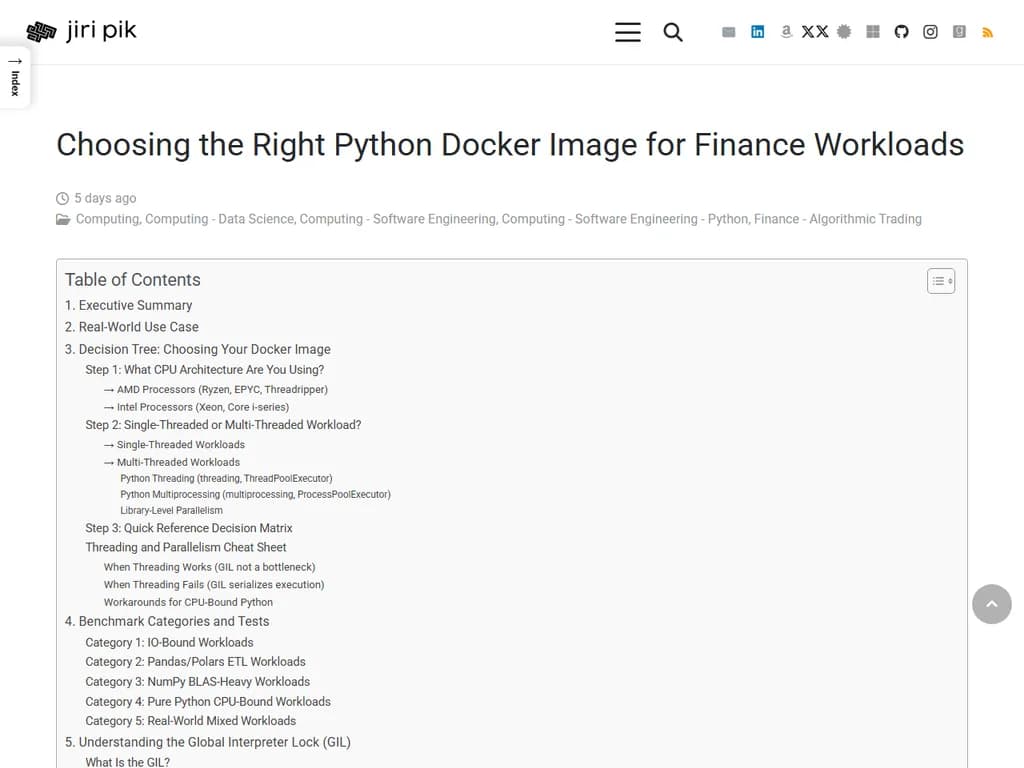 ファイナンス業務に適したPython Dockerイメージの選び方