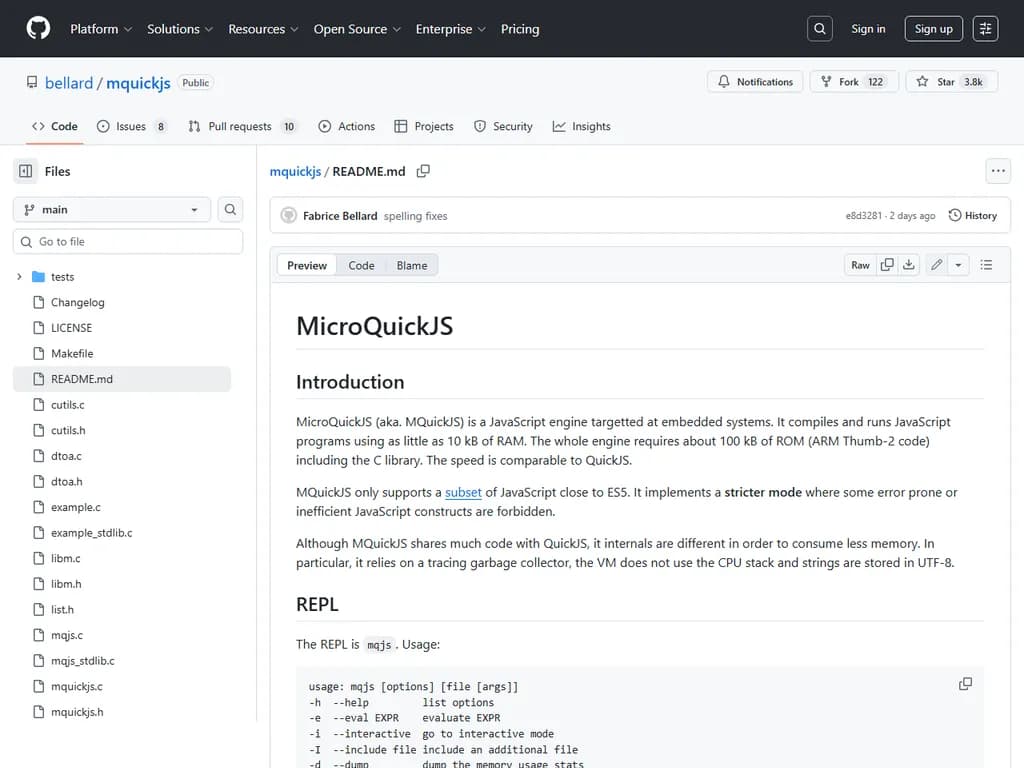 **Fabrice Bellard、MicroQuickJSをリリース**

*MicroQuickJS は、埋め込みシステムや限られたリソース環境向けに設計された軽量 JavaScript エンジンで、Fabrice Bellard が公開しました。*