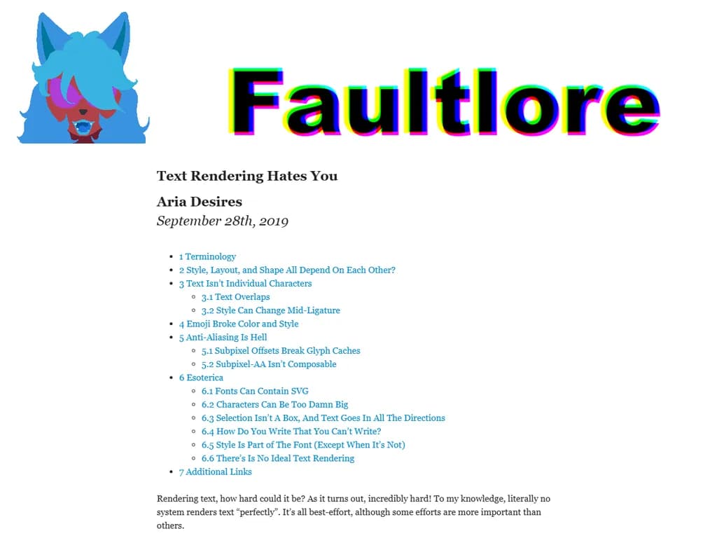 テキストレンダリングはあなたのことを嫌っています。