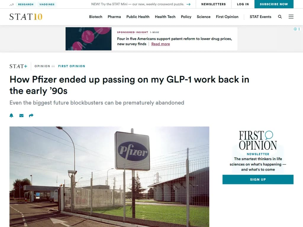 フィリップ・ゼイ・オー・ウィルソン（Pfizer）は、1990年代初頭に私のGLP-1研究を辞退しました（2024年）。