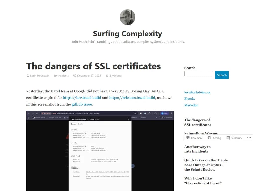 SSL証明書の危険性