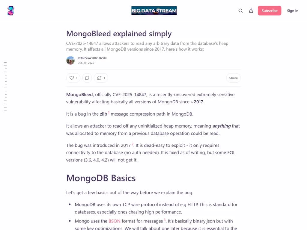**「MongoBleed」について簡単に解説**