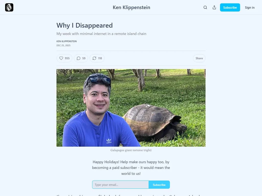 **なぜ私は姿を消したのか ― 遠隔島列におけるインターネット最小化週間**