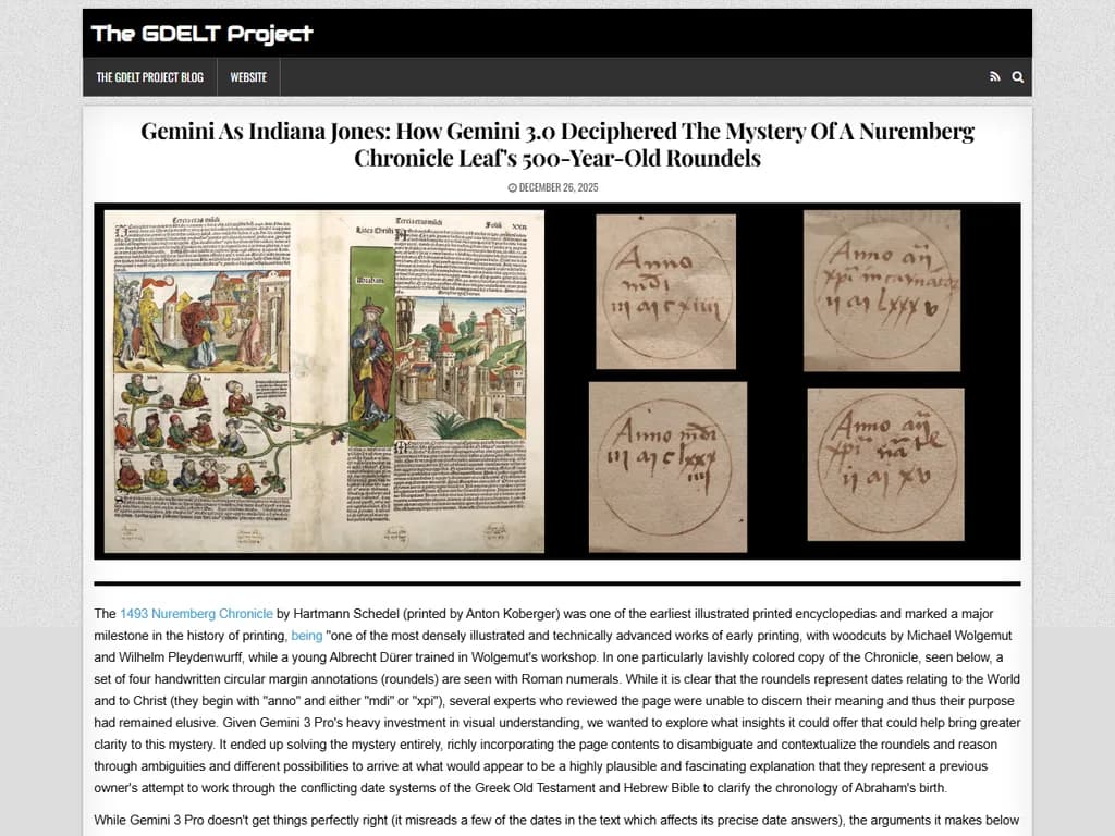 Gemini 3.0 Deciphered the Mystery of a Nuremberg Chronicle Leaf's