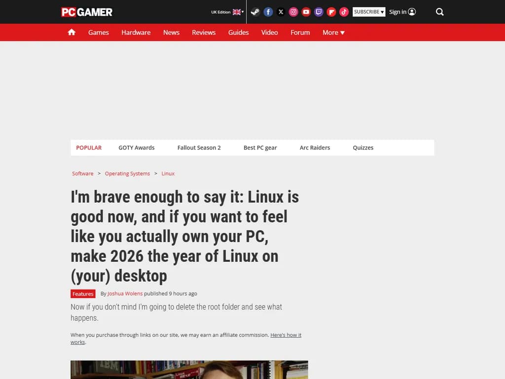 Linux is good now; to feel like you actually own your PC, put Linux on it