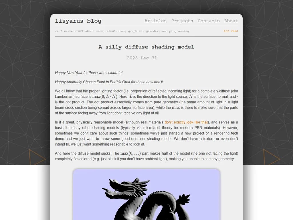 A silly diffuse shading model