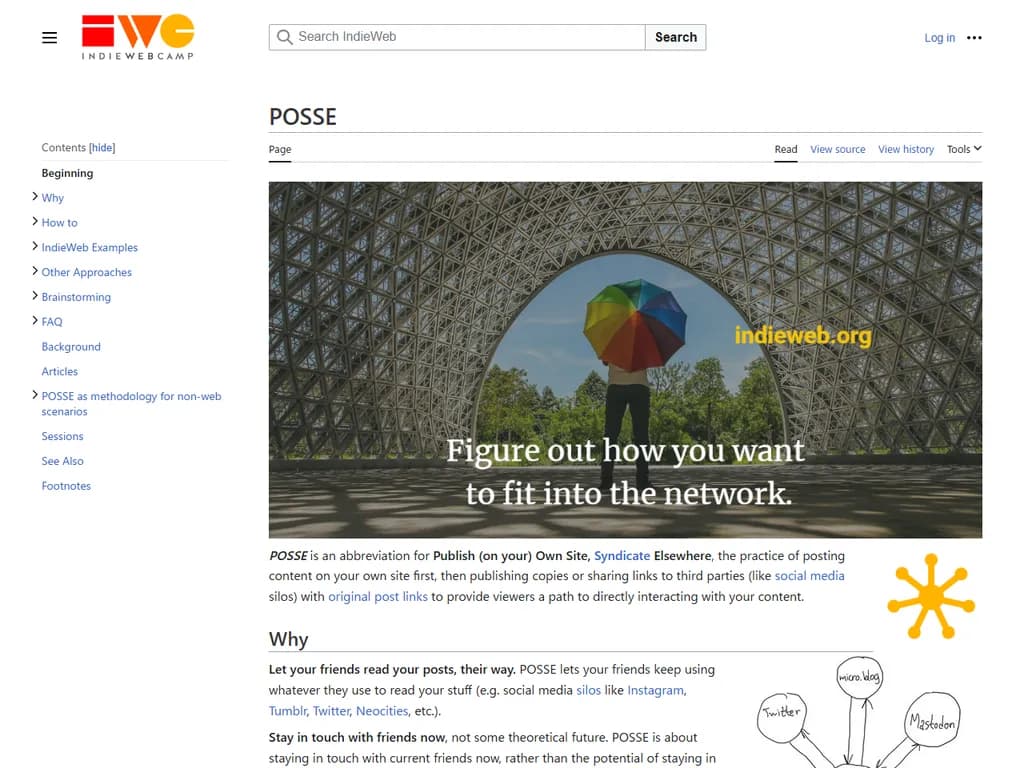 自分のサイトで公開し、他所ではシンジケート（転載）してください。