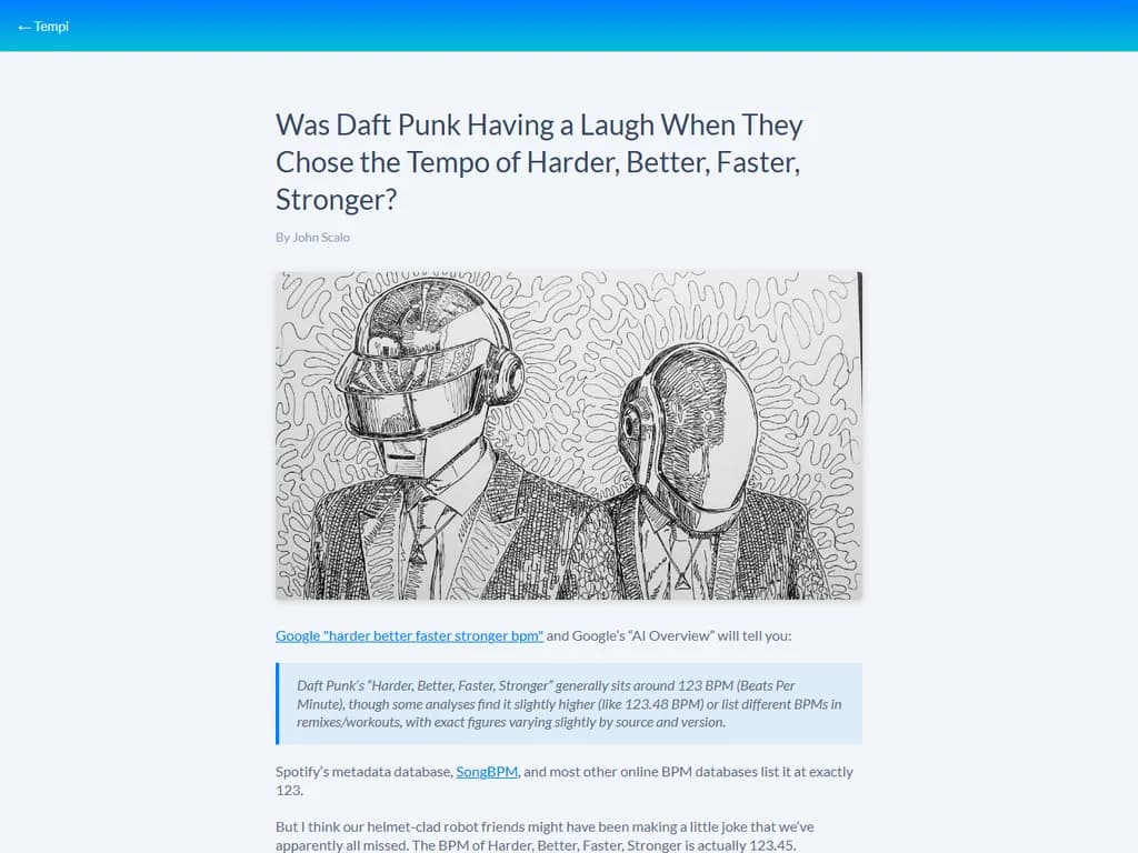 「『Harder, Better, Faster, Stronger』のBPMに合わせたダフトパンクのイースターエッグはありますか？」