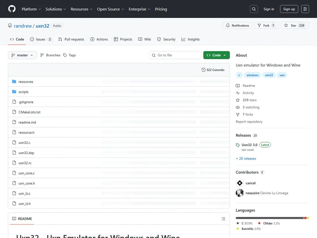 **Uxn32**  
*Windows および Wine 向けの Uxn エミュレーター*