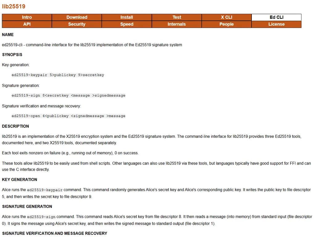 **Ed25519‑CLI – Ed25519署名システム用コマンドラインインターフェース**