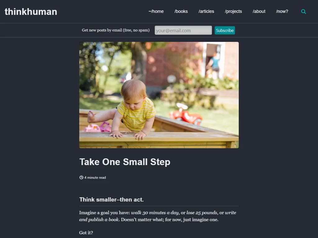 「一歩だけ踏み出しましょう」