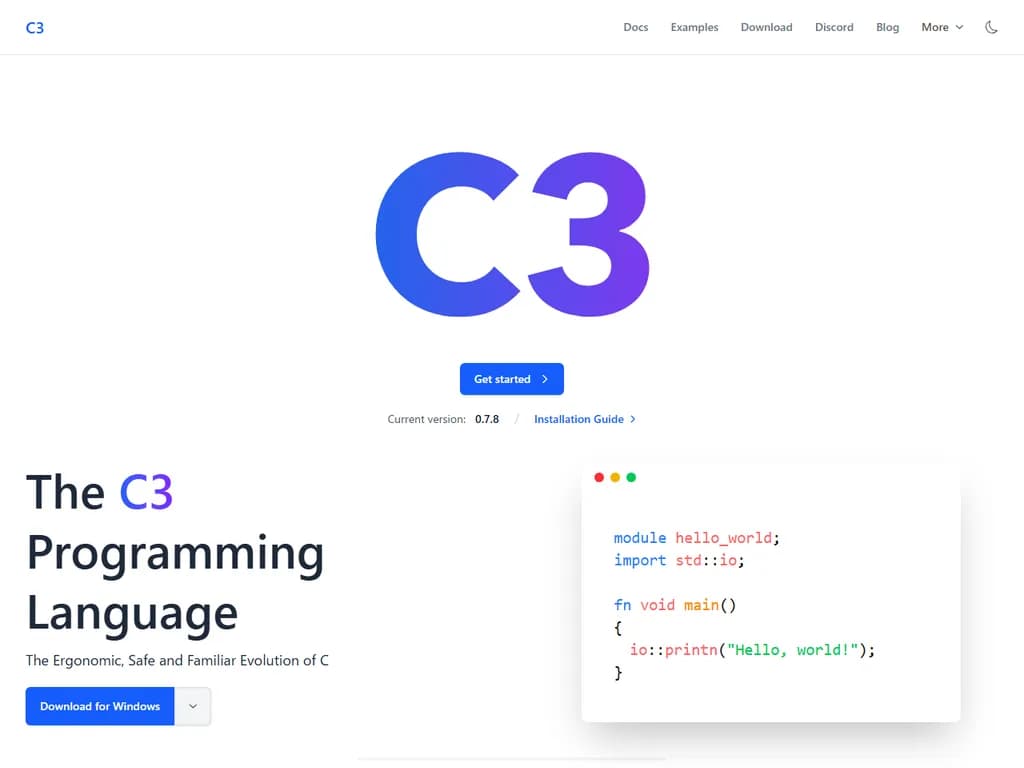 **C3 プログラミング言語**