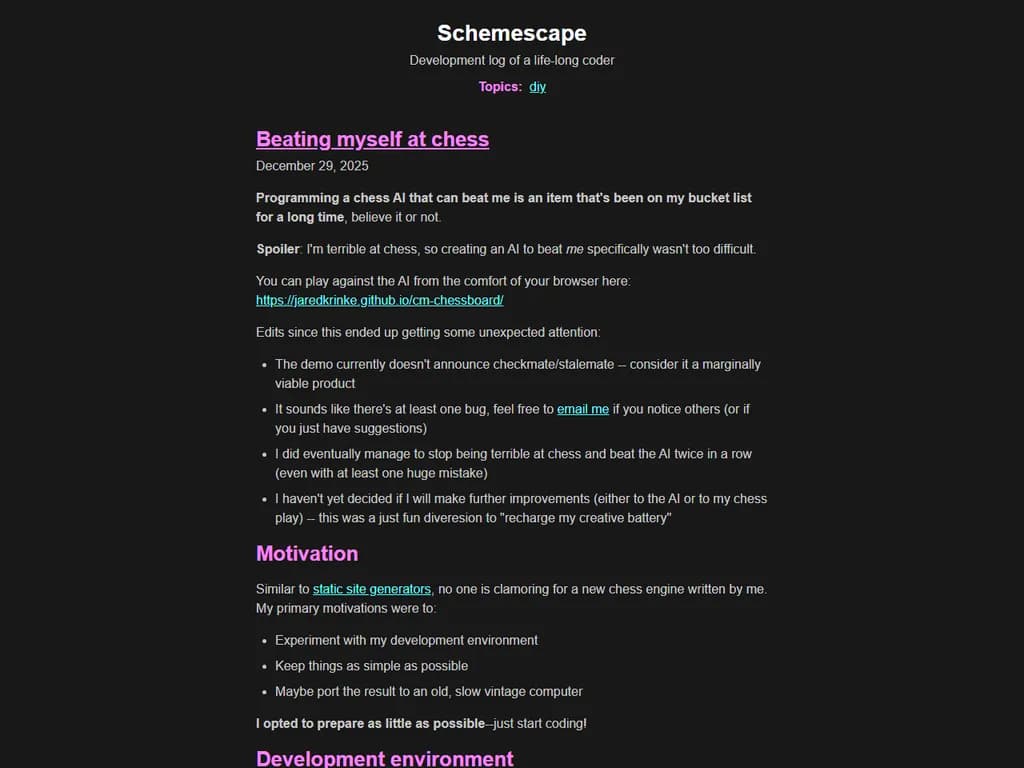 「チェスで自らに挑み、苦しむ」