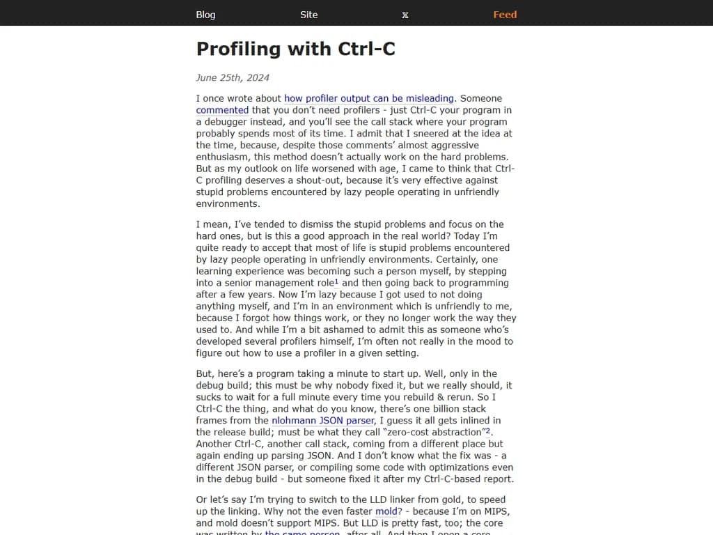 Ctrl‑Cによるプロファイリング（2024）