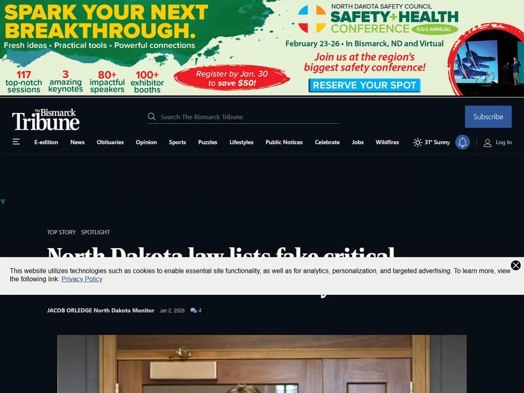 北ダコタ州法は、石炭業界の弁護士の名前に由来する偽の「クリティカルミネラル」を一覧化しています。