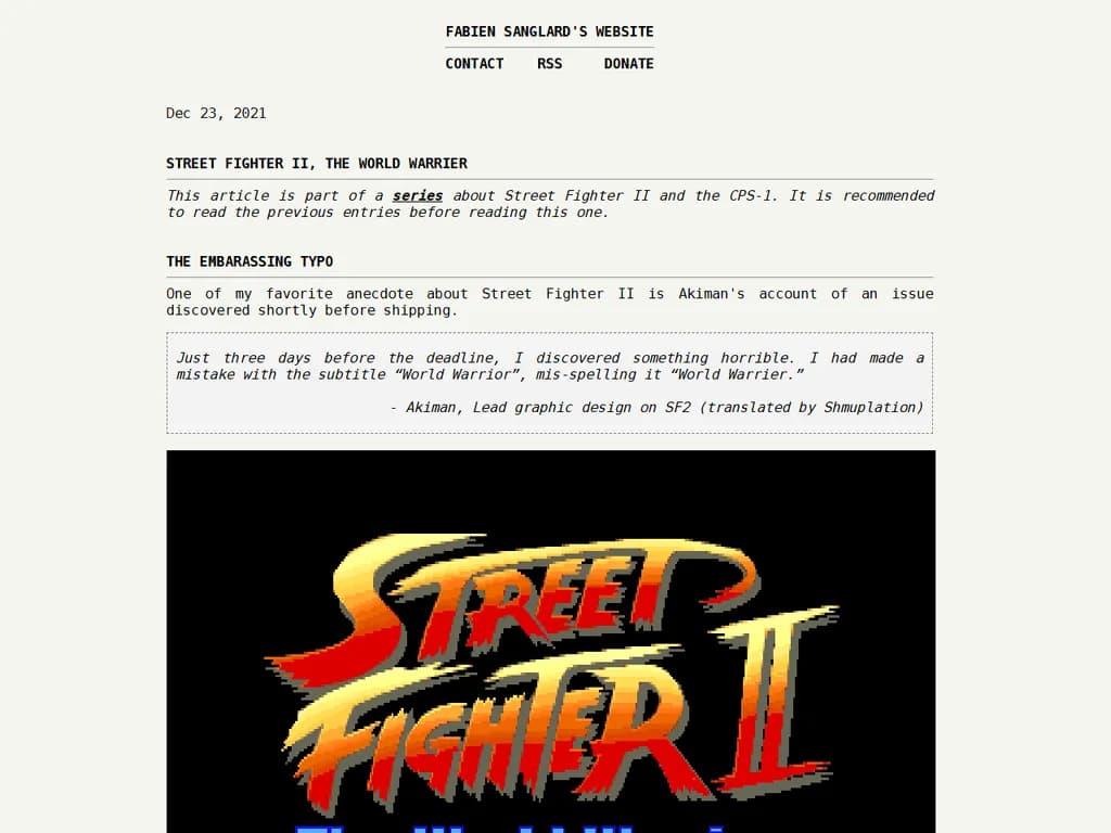 ストリートファイター Ⅱ：　ザ・ワールドウォリアー（2021）