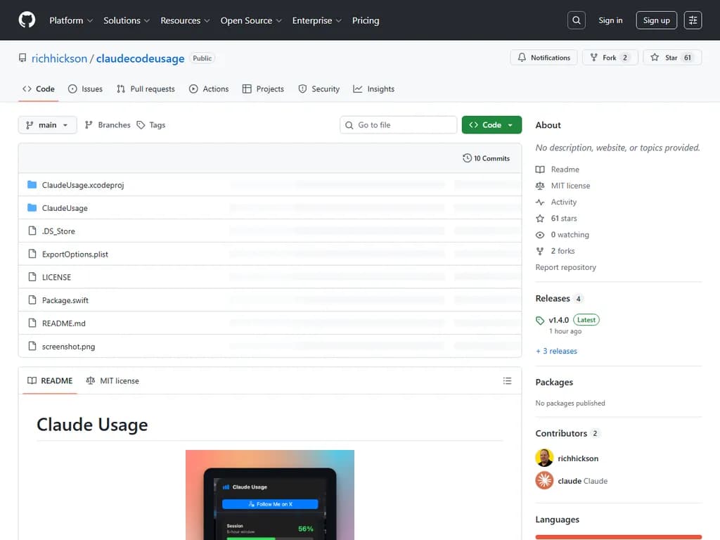 **Show HN：Claude の使用状況をリアルタイムで追跡できる macOS メニューバーアプリ**