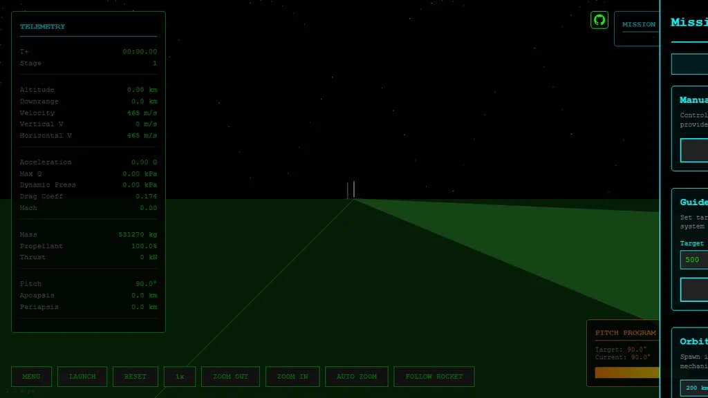 Show HN：ロケット発射と軌道シミュレーター